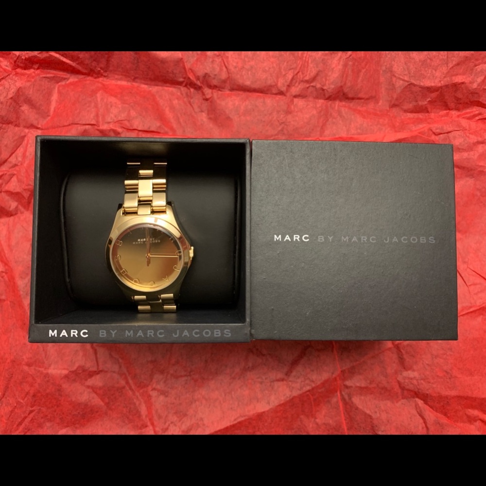 Marc by Marc Jacobs gold tone watch